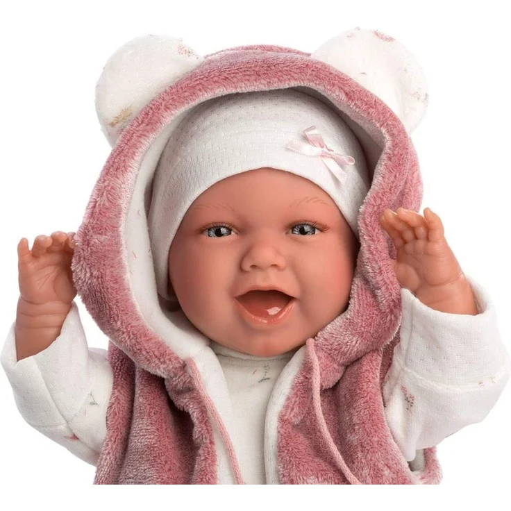Llorens 74070 'Babypuppe Mimi 42cm', weicher Körper, inkl. Schnuller und Schnullerkette – Bild 2