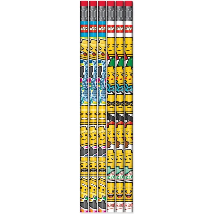 Euromic LEGO Stationery 6 graphite pencils with erasers