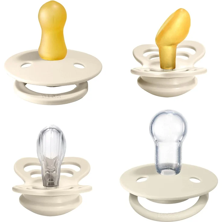 BIBS Schnuller Try-it Collection, 0-36 Monate, 2 Stück Ivory – Bild 1