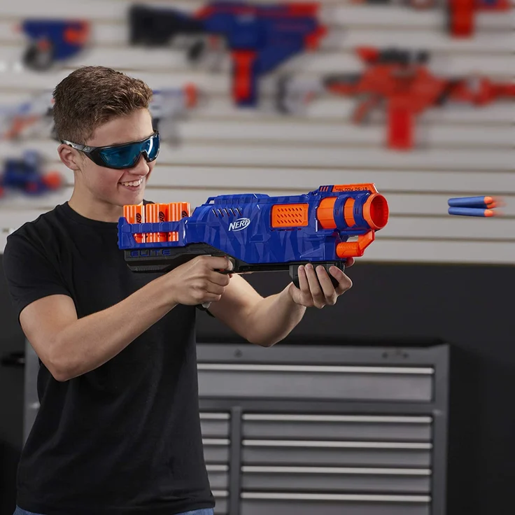 Nerf 'N-Strike Elite Trilogy' Blaster, ab 8 Jahren, mit 15 Nerf Elite Darts und 5 Hülsen – Bild 14