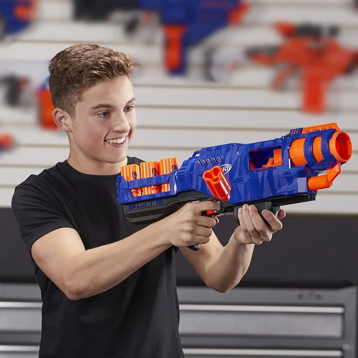 Nerf 'N-Strike Elite Trilogy' Blaster, ab 8 Jahren, mit 15 Nerf Elite Darts und 5 Hülsen – Bild 15