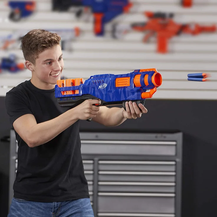 Nerf 'N-Strike Elite Trilogy' Blaster, ab 8 Jahren, mit 15 Nerf Elite Darts und 5 Hülsen – Bild 10