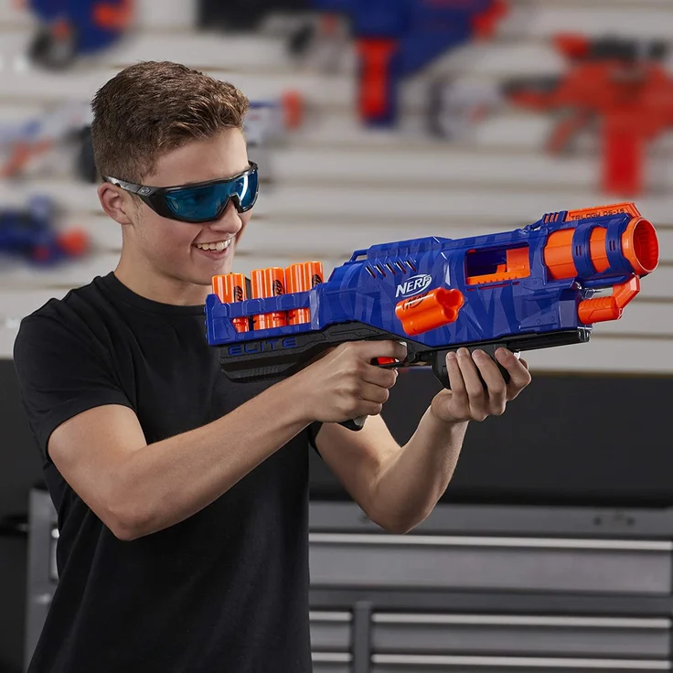 Nerf 'N-Strike Elite Trilogy' Blaster, ab 8 Jahren, mit 15 Nerf Elite Darts und 5 Hülsen – Bild 3