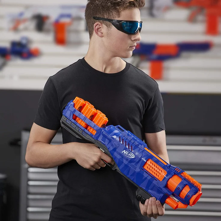 Nerf 'N-Strike Elite Trilogy' Blaster, ab 8 Jahren, mit 15 Nerf Elite Darts und 5 Hülsen – Bild 6