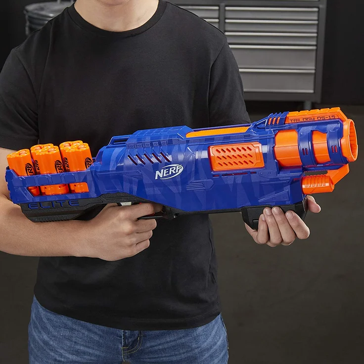 Nerf 'N-Strike Elite Trilogy' Blaster, ab 8 Jahren, mit 15 Nerf Elite Darts und 5 Hülsen – Bild 5