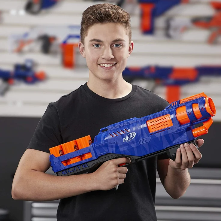 Nerf 'N-Strike Elite Trilogy' Blaster, ab 8 Jahren, mit 15 Nerf Elite Darts und 5 Hülsen – Bild 8