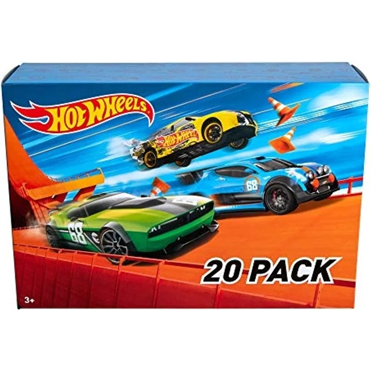 Hot Wheels DXY59 20er Pack 1:64 Die-Cast Fahrzeuge Geschenkset, je 20 Spielzeugautos, zufällige Auswahl, ab 3 Jahren – Bild 1