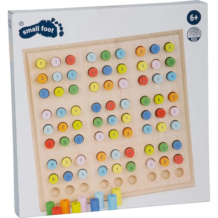 small foot 2489 Sudoku bunt für Kinder aus Holz, Gesellschaftsspiel ab 6 Jahre, One Colour – Bild 5