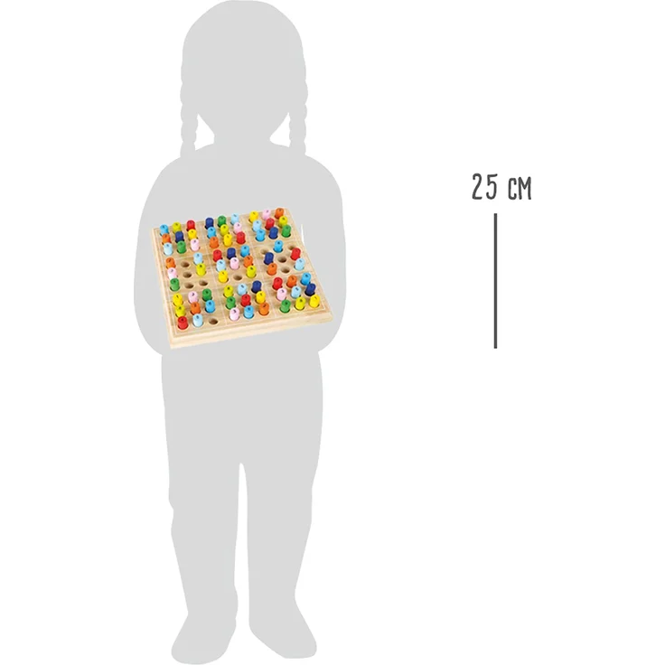 small foot 2489 Sudoku bunt für Kinder aus Holz, Gesellschaftsspiel ab 6 Jahre, One Colour – Bild 6