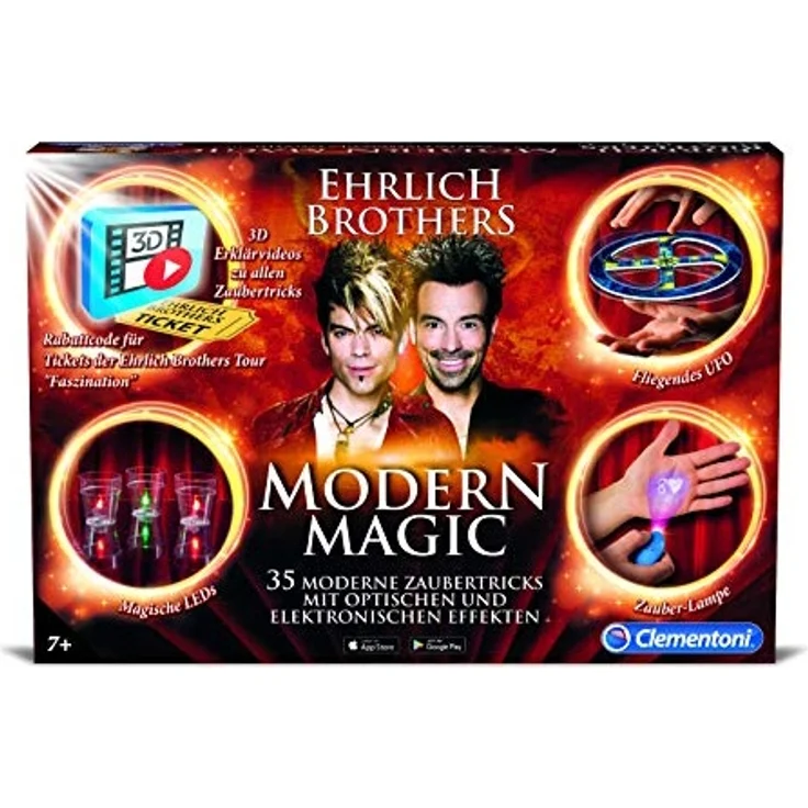 Clementoni 59050 Ehrlich Brothers Modern Magic, Zauberkasten für Kinder ab 7 Jahren, magisches Equipment für 35 moderne Zaubertricks, inkl. 3D Erklärvideos – Bild 7