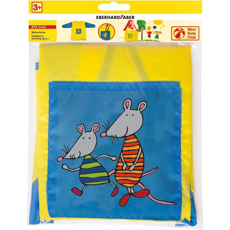 Eberhard Faber 579902 - Mini Kids Club Malschürze, blau/gelb, Sortiert