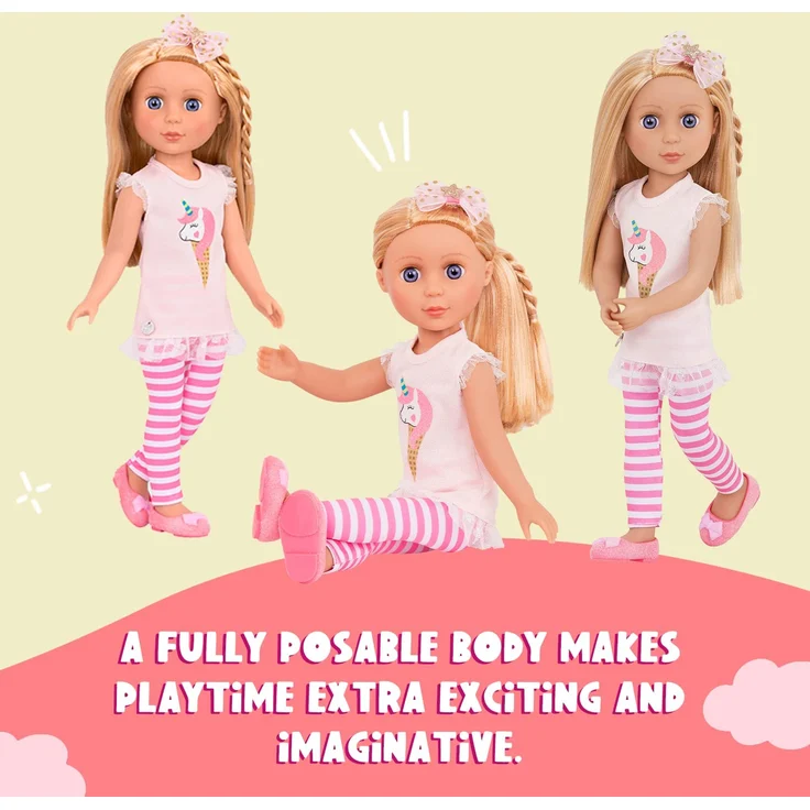 Glitter Girls Puppe Lacy – Bewegliche 36cm Puppe mit Kleidung, Zubehör und langen Haaren zum frisieren - Spielzeug ab 3 Jahren (6 Teile) – Bild 5