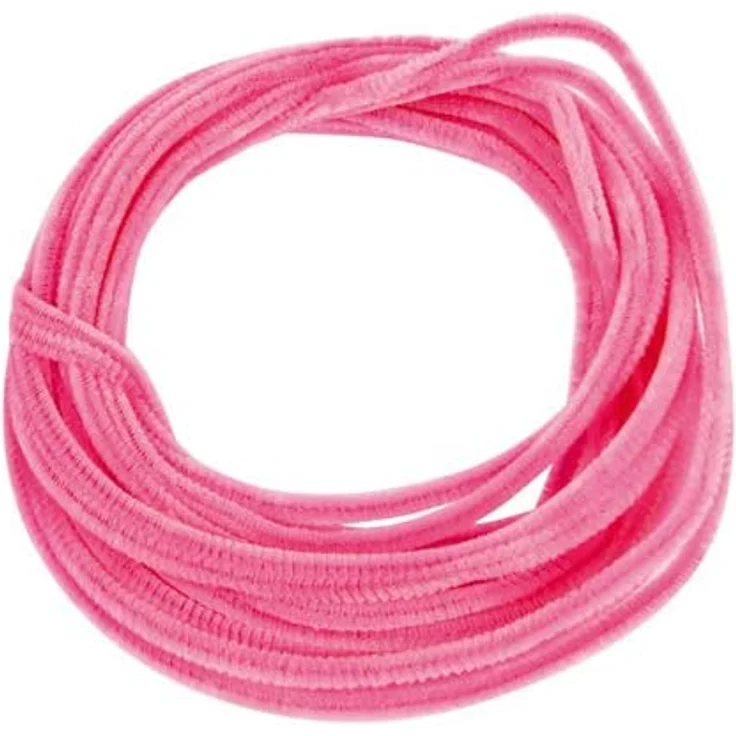 folia 77823 - Chenilledraht, Pfeifenputzer, 10 Stück in pink, Durchmesser 8 mm und 50 cm lang, ideal für Kinder zum Basteln und Gestalten von Tieren, Figuren und anderen Formen – Bild 3