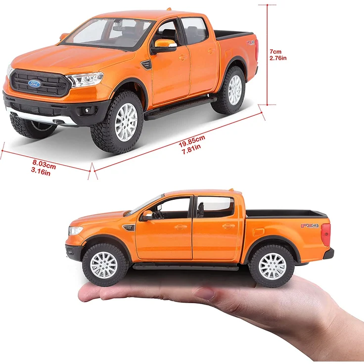 Maisto 531521 Ford Ranger Modellauto im Maßstab 1:27, orange – Bild 6