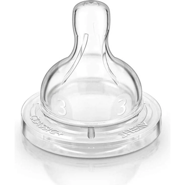 Philips Avent SCF633/27 Klassik-3-Loch Sauger, mittlerer Nahrungsfluss, 2er-Pack – Bild 2