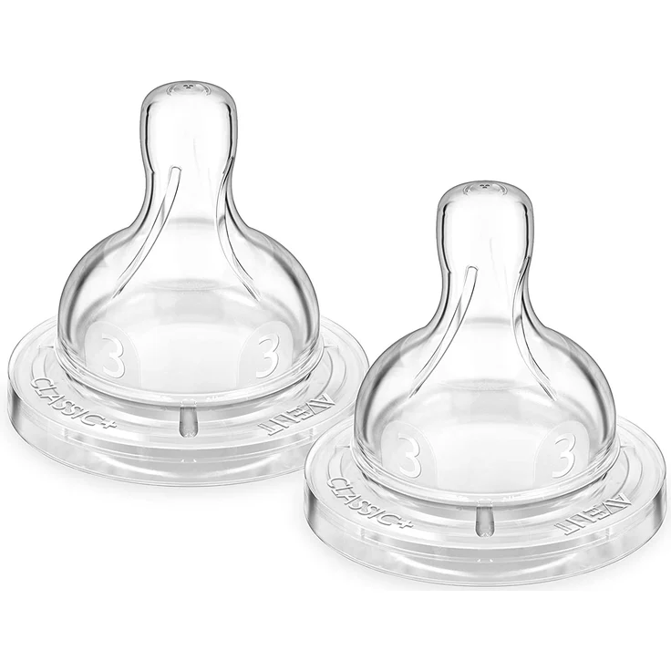 Philips Avent SCF633/27 Klassik-3-Loch Sauger, mittlerer Nahrungsfluss, 2er-Pack – Bild 1