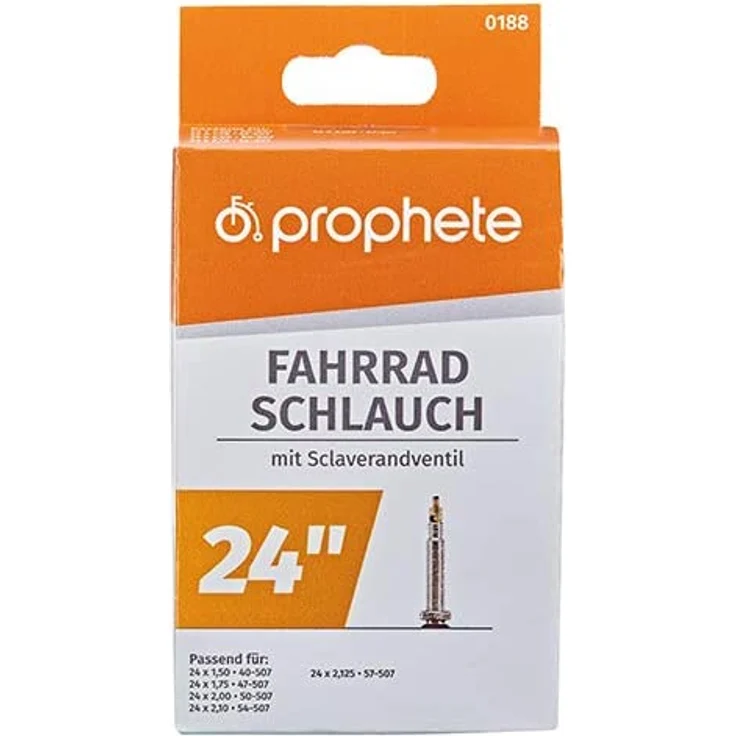 Prophete 0188 Fahrradschlauch - 24 x 1,75 - 2,125 (47/57-507) - Sclaverandventil – Bild 4