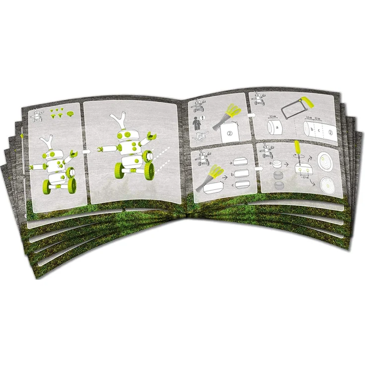 HABA 305342 - Terra Kids Connectors - Konstruktions-Set Technik, Kinder-Bastelset für bewegliche Konstruktionen, Verbinder aus Kunststoff für Holz und Kork, mit Handbohrer und Anleitung – Bild 8