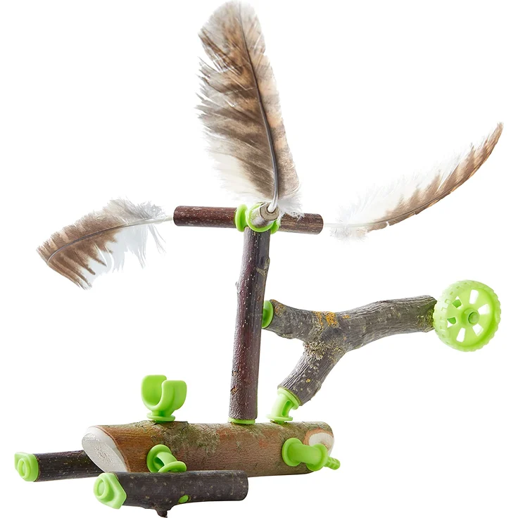 HABA 305342 - Terra Kids Connectors - Konstruktions-Set Technik, Kinder-Bastelset für bewegliche Konstruktionen, Verbinder aus Kunststoff für Holz und Kork, mit Handbohrer und Anleitung – Bild 4