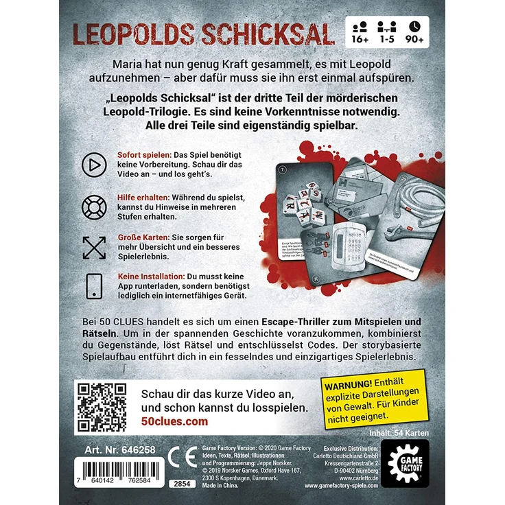 50 Clues - Leopolds Schicksal, Escape-Thriller zum Mitspielen und Rätseln, Exitgame, Rätselspiel Krimispiel, Leopoldtrilogie, Teil 3 – Bild 3