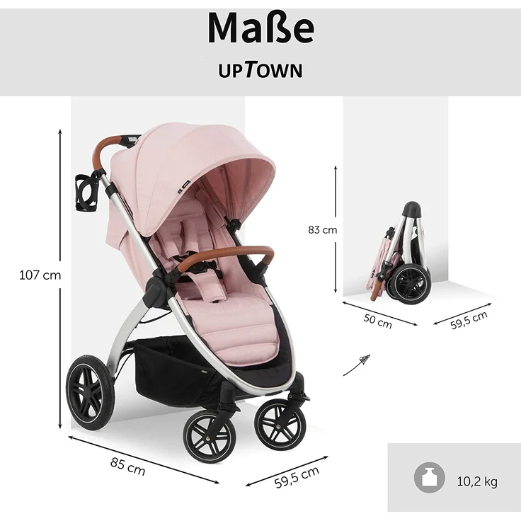 Hauck 'Uptown' Buggy Melange Rose – Bild 7