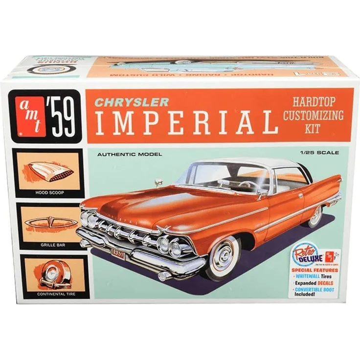 AMT AMT1136/12 1959 Chrysler Imperial 1:25 Modellbausatz Neu OVP