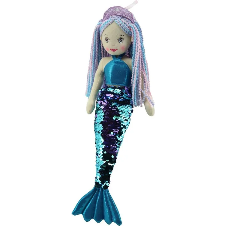 Sweety Toys 11902 Stoffpuppe Meerjungfrau Plüschtier Prinzessin 45 cm türkis