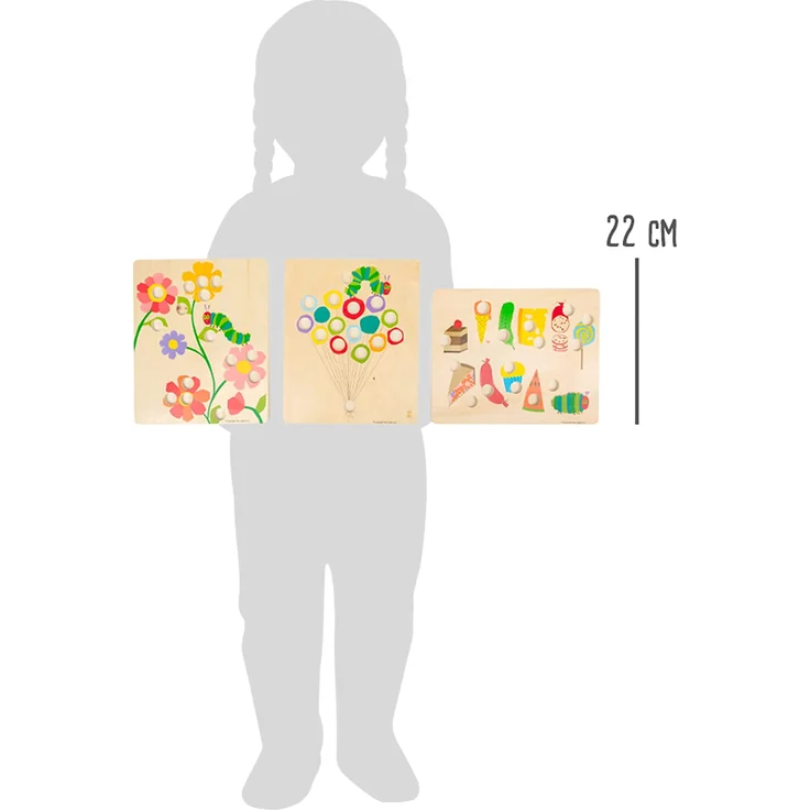 small foot 11431 Farbenspiel 'Raupe Nimmersatt aus Holz', Lernspielzeug zum Sortieren und Farben lernen, ab 3 Jahren – Bild 7