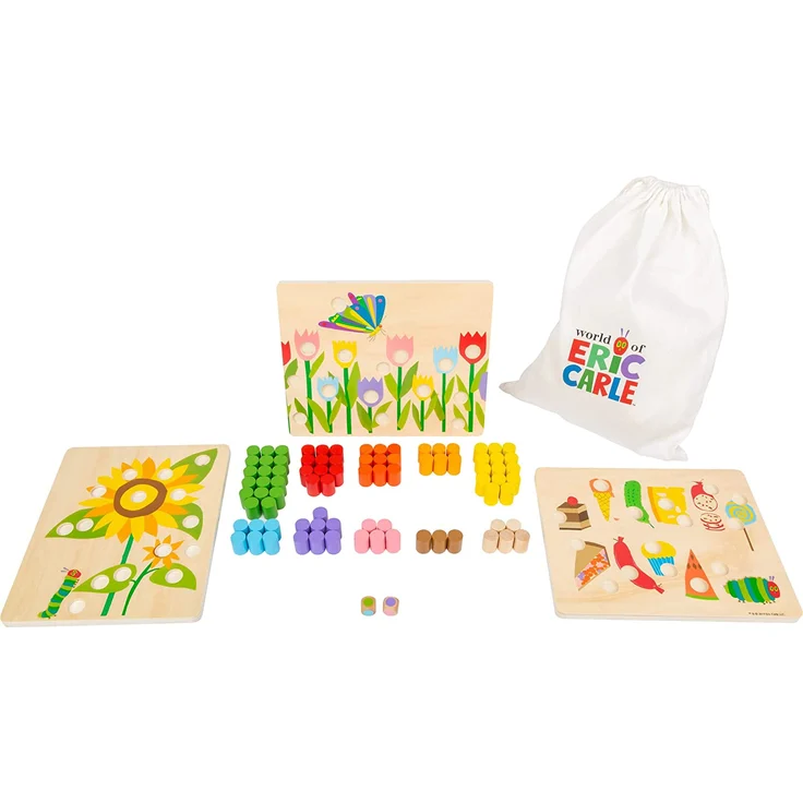 small foot 11431 Farbenspiel 'Raupe Nimmersatt aus Holz', Lernspielzeug zum Sortieren und Farben lernen, ab 3 Jahren – Bild 3