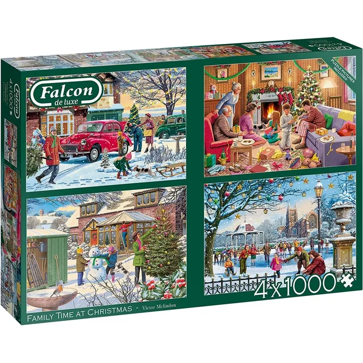 puzzle Family Time at Christmas 4000 Teile 4-teilig