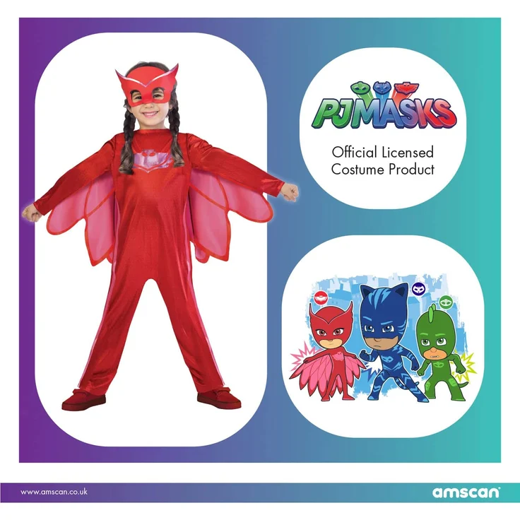 Amscan Kinderkostüm PJ Masks Eulette – Bild 2