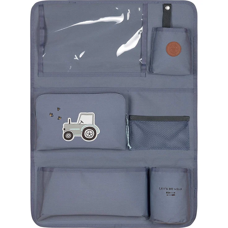 LÄSSIG Autoorganizer Autorücksitzorganizer Rücksitztasche für Auto zum Hängen zusammenklappbar 55 cm/Car Wrap-to-Go Adventure Tractor – Bild 1