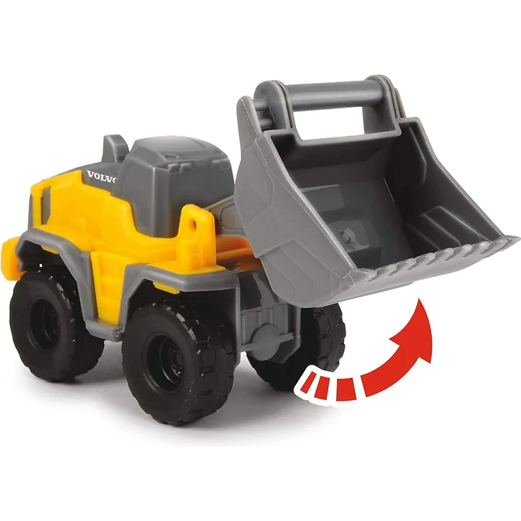 Dickie Toys Volvo Micro Workers 5er Spielzeugset Baustelle, Bagger, Baustelle, 5er-Set Baufahrzeuge, Baufahrzeuge Kinder, Baustellenfahrzeuge, Geschenkset Kinder 3 Jahre – Bild 12