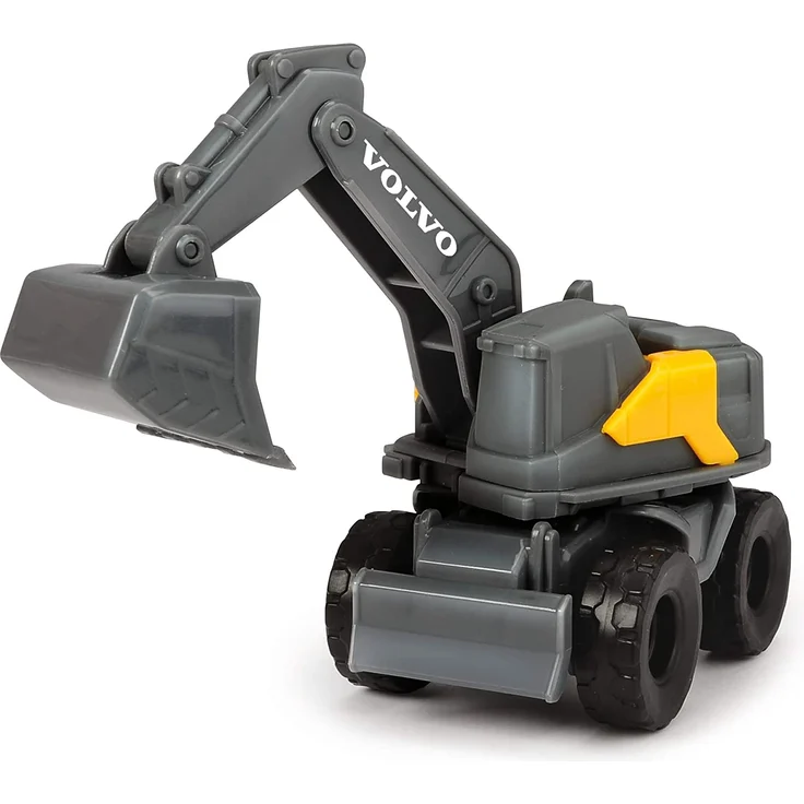 Dickie Toys Volvo Micro Workers 5er Spielzeugset Baustelle, Bagger, Baustelle, 5er-Set Baufahrzeuge, Baufahrzeuge Kinder, Baustellenfahrzeuge, Geschenkset Kinder 3 Jahre – Bild 3