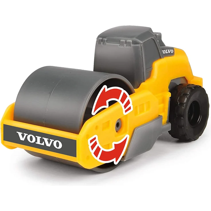 Dickie Toys Volvo Micro Workers 5er Spielzeugset Baustelle, Bagger, Baustelle, 5er-Set Baufahrzeuge, Baufahrzeuge Kinder, Baustellenfahrzeuge, Geschenkset Kinder 3 Jahre – Bild 13