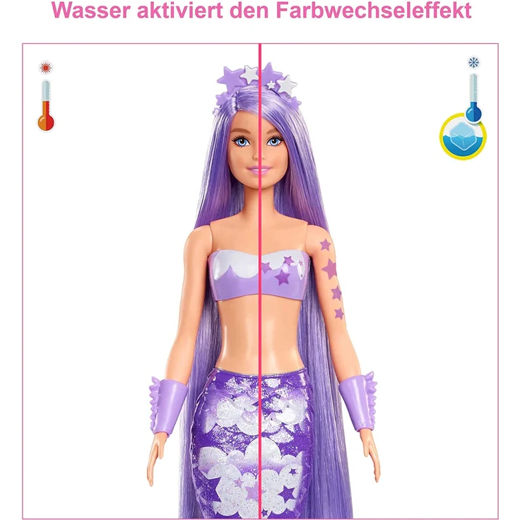 Barbie 'Color Reveal Rainbow Mermaids', Barbie Puppen Sortiment Serie 1, ab 3 Jahren, 1 Stück, zufällige Auswahl – Bild 4