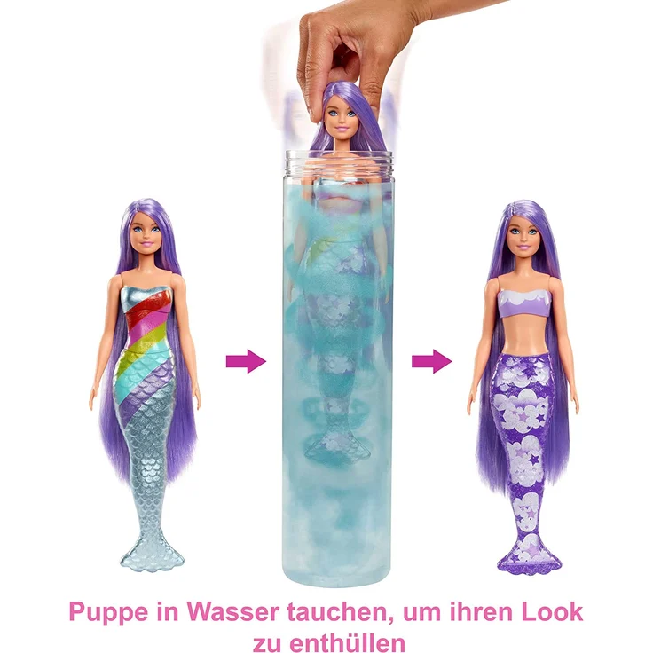 Barbie 'Color Reveal Rainbow Mermaids', Barbie Puppen Sortiment Serie 1, ab 3 Jahren, 1 Stück, zufällige Auswahl – Bild 3