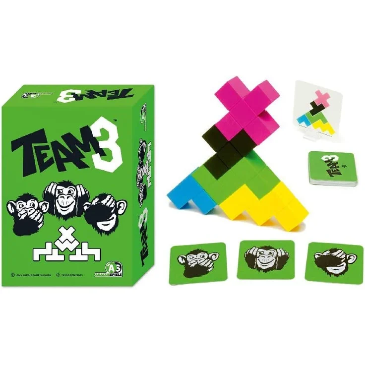 Abacusspiele GmbH ABA64191 TEAM3 grün Familienspiel, Stapelspiel, Black – Bild 12