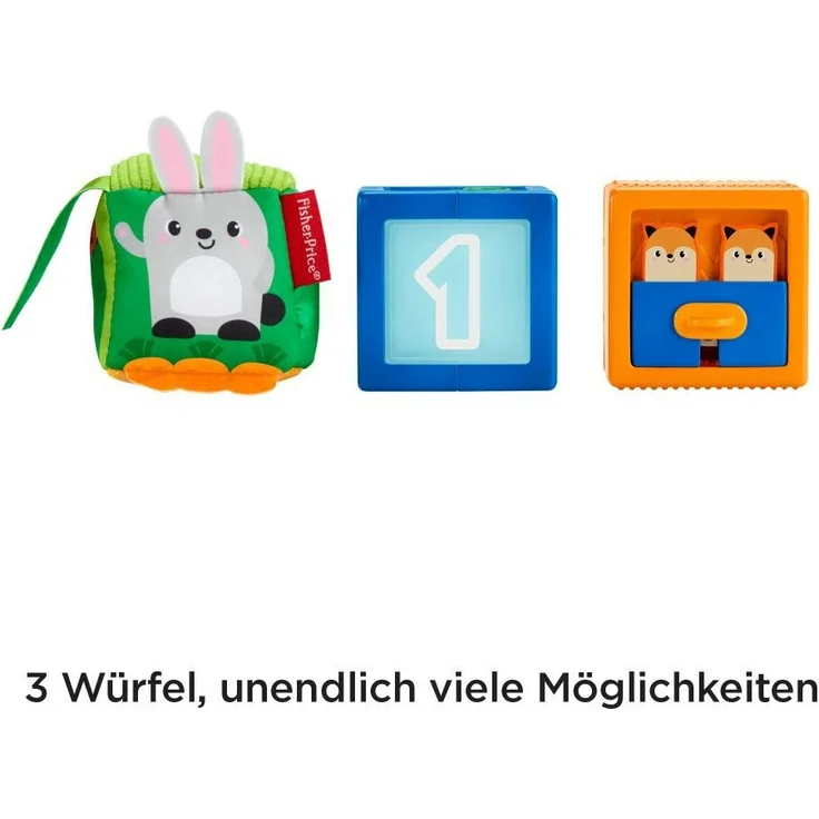 Fisher-Price GJW13 - Babys bunte Tierbausteine, 3 bunte Spielzeuge für Babys ab 6 Monaten – Bild 5