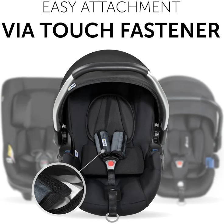 Hauck Smooth Me Gurtpolster für Babyschalen und Kindersitze, Befestigung mit Klettverschluss, 2 Stück, grau, 13 x 6 cm – Bild 4