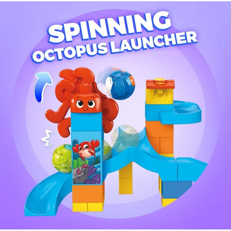 Mega Bloks GNW64 - Mega Bloks Guck-Guck Unterwasserabenteuer, Bauset mit 42 robusten Bausteinen, Spielzeug ab 1 Jahr – Bild 5