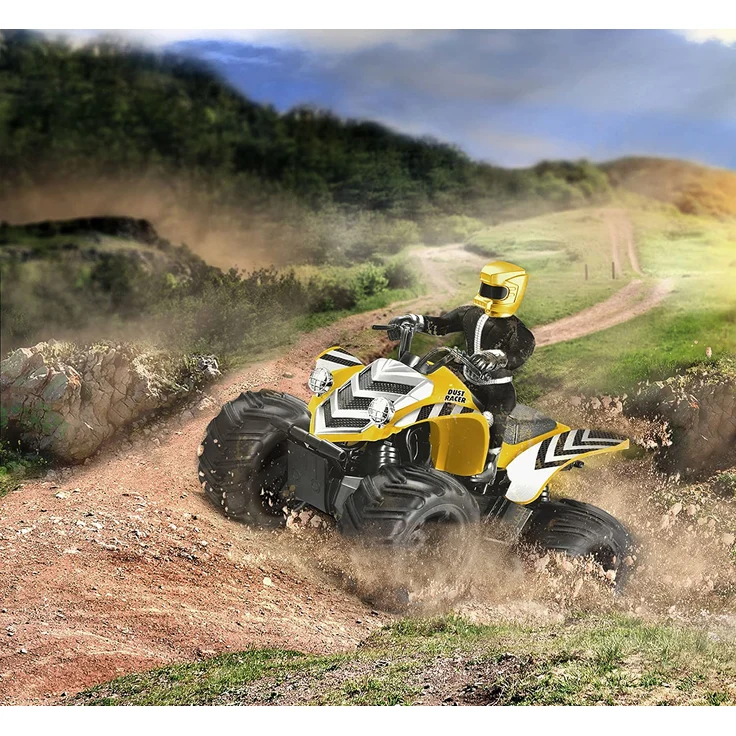 Revell 24641 New Dust Racer 8 RC Quadbike, ferngesteuertes Quad in Used-Look mit 2-Kanal 27 MHz Fernsteuerung für Einsteiger, gelb, 220 x 170 x 210 mm – Bild 7