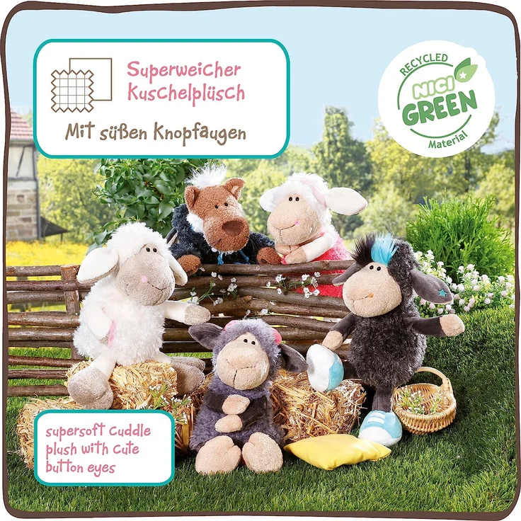 Nici 48533 Schaf Jolly Rosa 25cm Schlenker – Bild 5