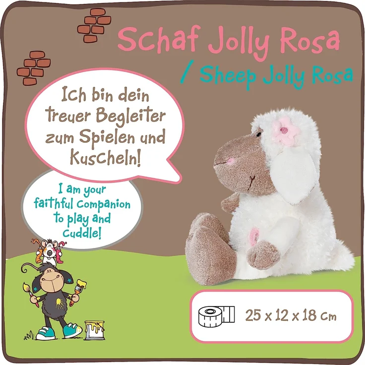 Nici 48533 Schaf Jolly Rosa 25cm Schlenker – Bild 3