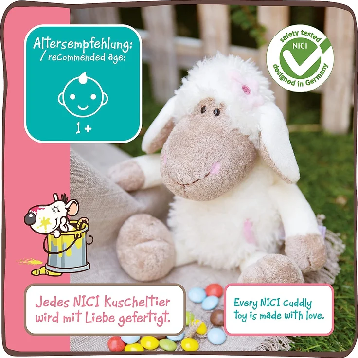 Nici 48533 Schaf Jolly Rosa 25cm Schlenker – Bild 4