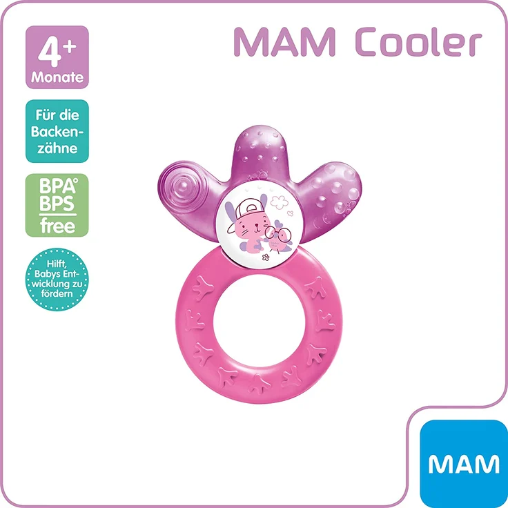 MAM Kühlbeißring Cooler New lila / pink ab 4 Monaten – Bild 2