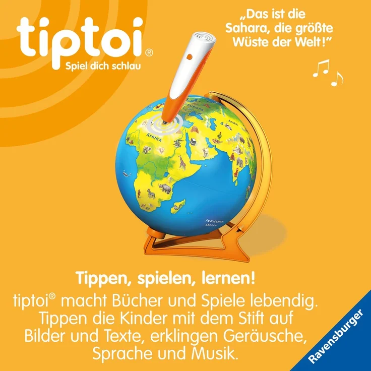 Ravensburger - tiptoi® Mein interaktiver Junior Globus – Bild 4