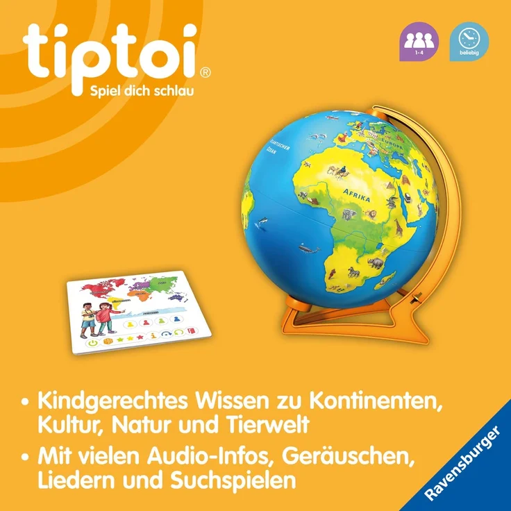 Ravensburger - tiptoi® Mein interaktiver Junior Globus – Bild 5