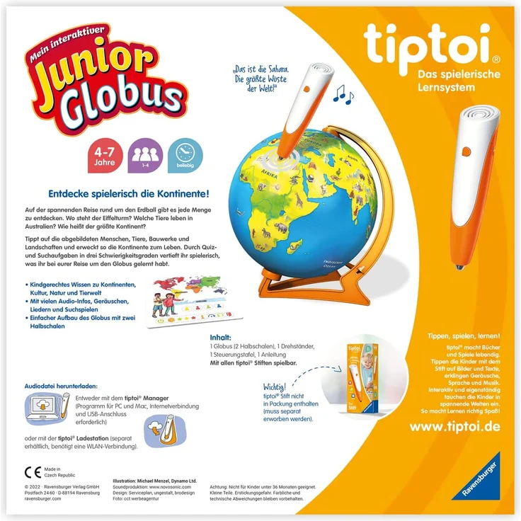 Ravensburger - tiptoi® Mein interaktiver Junior Globus – Bild 2