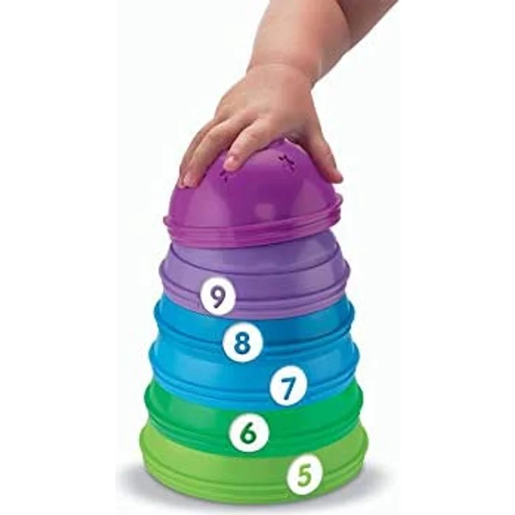 Mattel Fisher-Price W4472 - Brilliant Basics Stack und Roll Cups Spielkugel-Pyramide – Bild 9